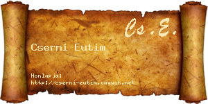Cserni Eutim névjegykártya